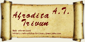 Afrodita Trivun vizit kartica